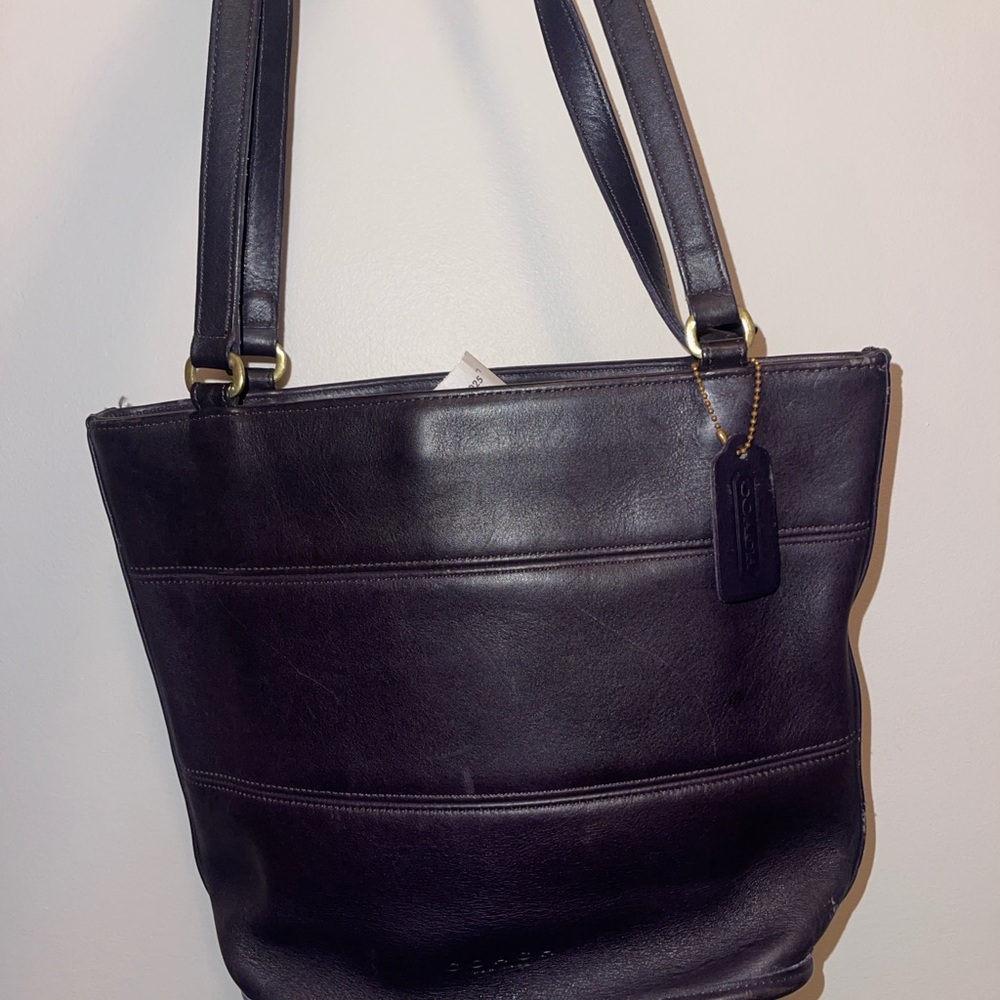 Vintage Coach Tribeca bag // eggplant purple // RARE - Picture 7 of 9